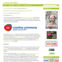 Creative Commons Global Summit 2011 » antischokke