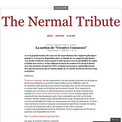 La notion de « Creative Commons  « The Nermal Tribute