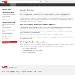 Creative Commons, CC BY license - YouTube Help