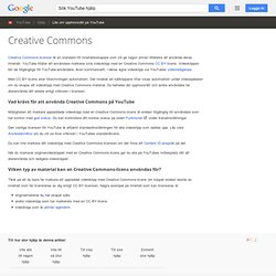Creative Commons - YouTube Hjälp