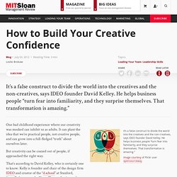 How to Build Your Creative Confidence