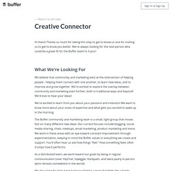 Creative Connection at Buffer