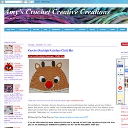 Crochet Rudolph Reindeer Child Hat