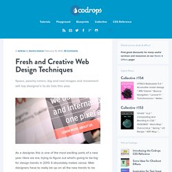 Fresh and Creative Web Design Techniques