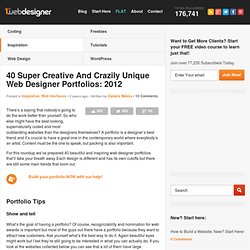 40 Super Creative And Crazily Unique Web Designer Portfolios: 2012