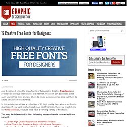 Creative Free Fonts for Designers