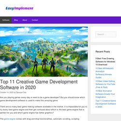 Top 11 Creative Game Development Software In 2020