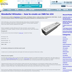 Wonderful Wiimotes – how to create an IWB for £34