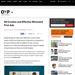 50 Creative and Effective Minimalist Print Ads
