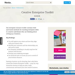 Creative Enterprise toolkit