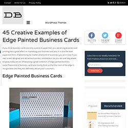 45 Creative Examples of Edge Painted Business Cards