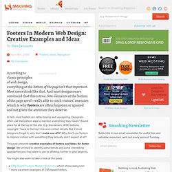 Footers In Modern Web Design: Creative Examples and Ideas - Smas