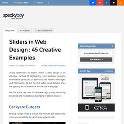 Sliders in Web Design : 45 Creative Examples