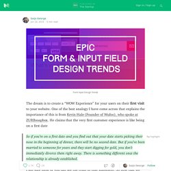 Creative Form & Input Field Design Examples — The Startup
