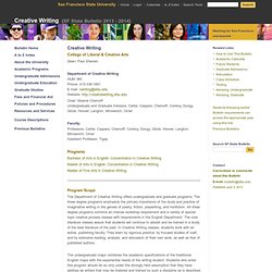 Creative Writing - San Francisco State University Bulletin 2011 - 2012