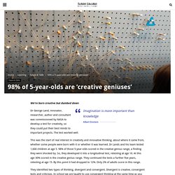 98% of 5-year-olds are ‘creative geniuses’ - What is a Suitable Education?