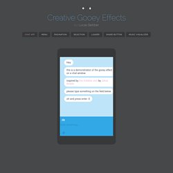 Creative Gooey Effects: Chat App