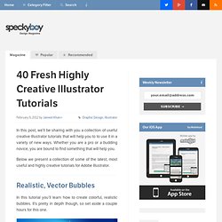 40 Fresh Highly Creative Illustrator Tutorials