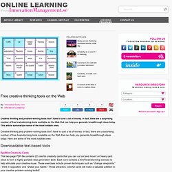 Free creative thinking tools on the Web