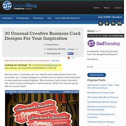 30 Unusual Creative Business Card Designs For Your Inspiration