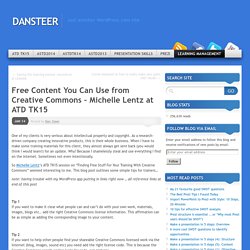 Free Content You Can Use from Creative Commons – Michelle Lentz at ATD TK15