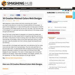 30 Creative Minimal Colors Web Designs