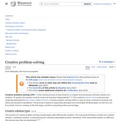 Creative problem-solving