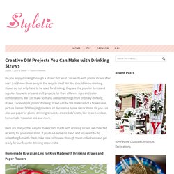 Creative DIY Projects You Can Make with Drinking Straws - Styletic