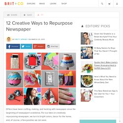 12 Creative Ways to Repurpose Newspaper