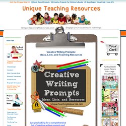 Creative Writing Prompts, Ideas, Lists, and Resources for Elementary Students