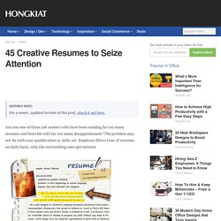 45 Creative Resumes to Seize Attention