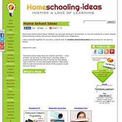 Creative Home School Ideas - Fun Activities for Kids