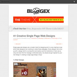 Creative Single Page Web Designs