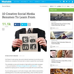 10 Creative Social Media Resumes To Learn From