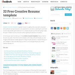 22 Free Creative Resume template
