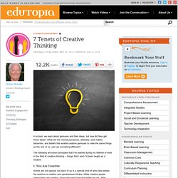 7 Tenets of Creative Thinking