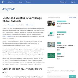 Useful and Creative jQuery Image Sliders Tutorials