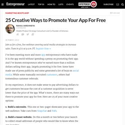 25 Creative Ways to Promote Your App For Free