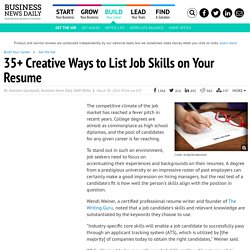 Job Skills for Your Resume