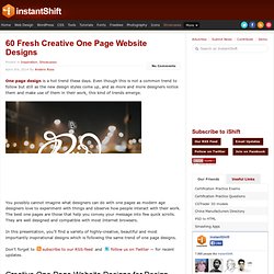 60 Fresh Creative One Page Website Designs