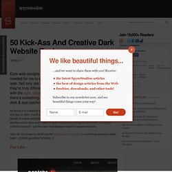 50 Kick-Ass And Creative Dark Website Designs