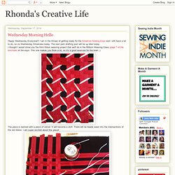 Rhonda's Creative Life: Wednesday Morning Hello
