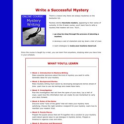 Online Creative Writing Course: Mystery Writing