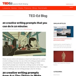 Creative writing prompts that you can do in 10 minutes