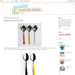 Colored Spoons Tutorial
