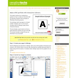 Make a PDF portfolio with interactive rollovers.