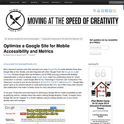 Optimize a Google Site for Mobile Accessibility and Metrics