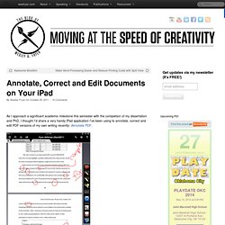 Annotate, Correct and Edit Documents on Your iPad