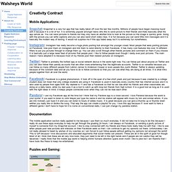 Creativity Contract - Walsheys World