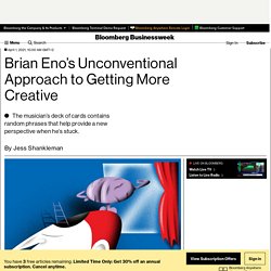 Brian Eno’s Approach to Creativity Helps You Think Differently if You’re Stuck